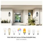 1 Set Outdoor Wall Light Fixture – 1-Light Black Lantern with Built-in Sensor, Waterproof