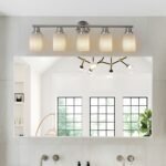 5-Light Brushed Nickel Vanity Light – Modern Bathroom Wall Lamp (No Bulbs Included) - Image 3