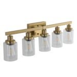 5 Light Luxury Gold Vanity Light – Modern Contemporary Bathroom Lighting Fixture