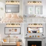 Brushed Gold Vanity Light, Contemporary Bathroom Fixture with 6 Lights - Image 4