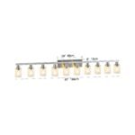 Chrome Vanity Light – Modern Bathroom Wall Fixture with Clear Glass Shades - Image 6