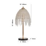 Crystal Table Lamp, 19-Inch Vintage Waterfall Style with Marble Base for Bedroom or Living Room - Image 6
