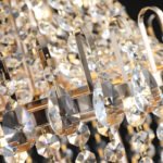 Luxury Gold Crystal Chandelier – 10-Light Large Modern K9 Crystal Pendant (22 Wide)