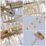 Luxury Gold Crystal Chandelier – 12-Light Round 4-Tier Pendant Light