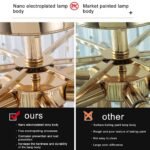 Sunpez 19.7 Modern 5-Tier K9 Crystal Chandeliers – 10-Light Luxury Flush Mount Ceiling Fixture